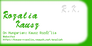 rozalia kausz business card